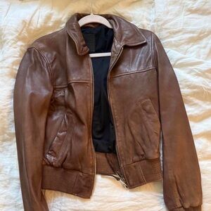 Mango Black Leather Jacket